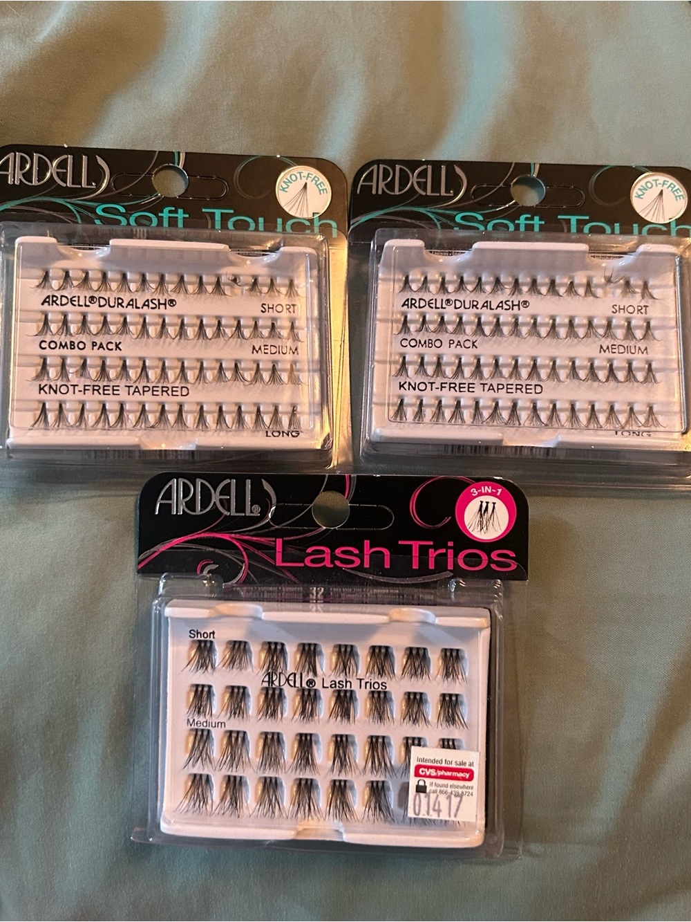 Ardell Duralash False Eye Lash Trios & Soft Touch Individual Lashes New in Box